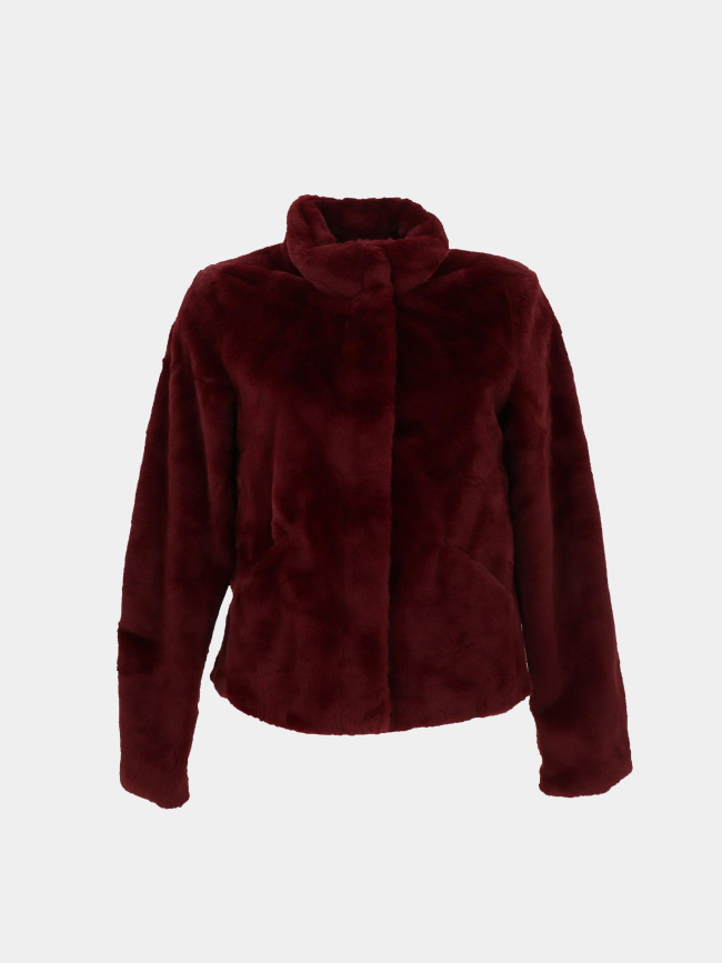 Veste fausse fourrure new vida rouge femme - Only
