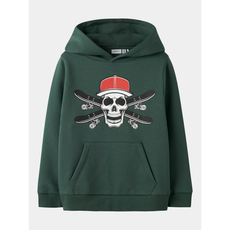 Sweat à capuche nole vert enfant - Name It