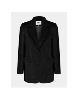 Veste blazer rayée reina pinstripe noir femme - Only