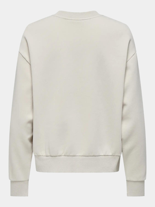 Sweat lucinda beige femme - Only