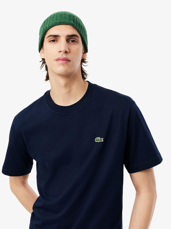 T-shirt urban uni bleu marine homme - Lacoste
