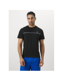 T-shirt à manches courtes tape noir homme - Lacoste