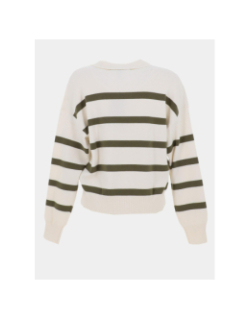 Pull rayé aria blanc vert femme - Vero Moda