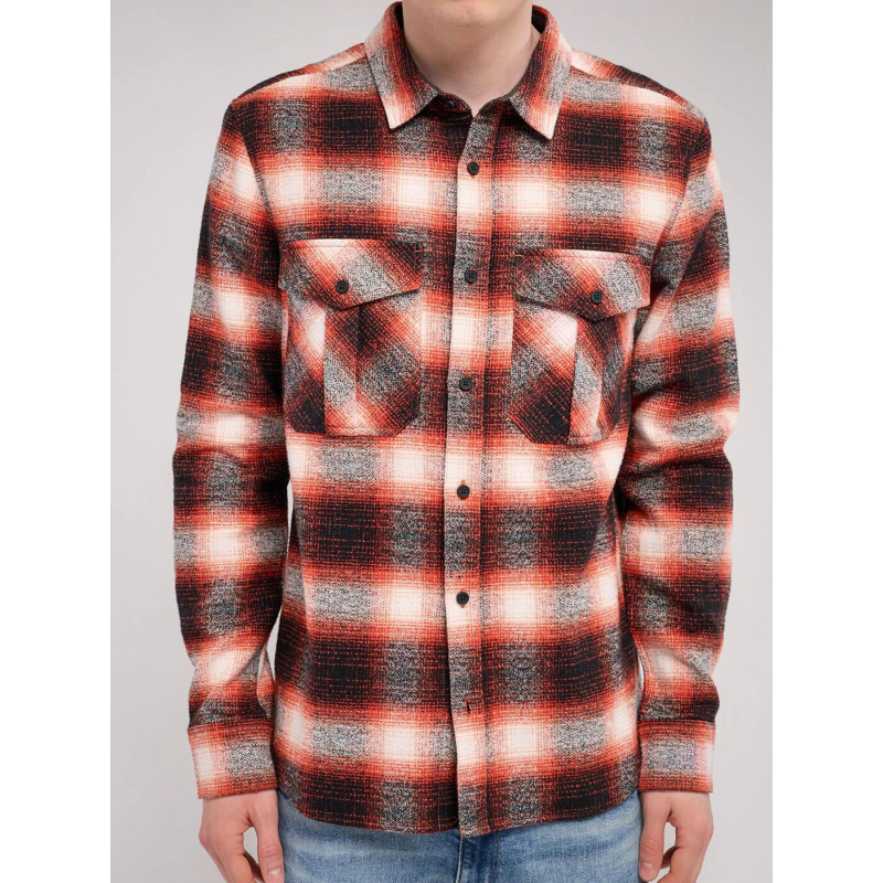 Chemise à carreaux c-peak rouge homme - Teddy Smith