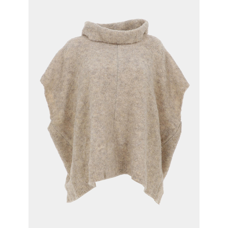 Pull col roulé en laine liroy beige femme - Le Temps Des Cerises