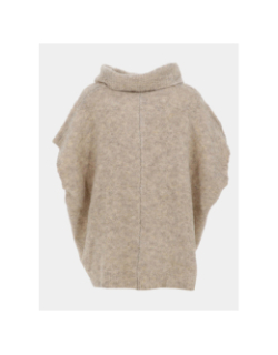 Pull col roulé en laine liroy beige femme - Le Temps Des Cerises