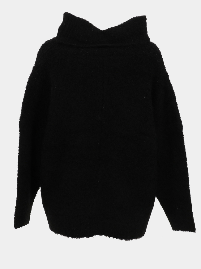 Pull col roulé en laine roy noir femme - Le Temps Des Cerises