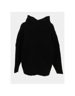 Pull col roulé en laine roy noir femme - Le Temps Des Cerises