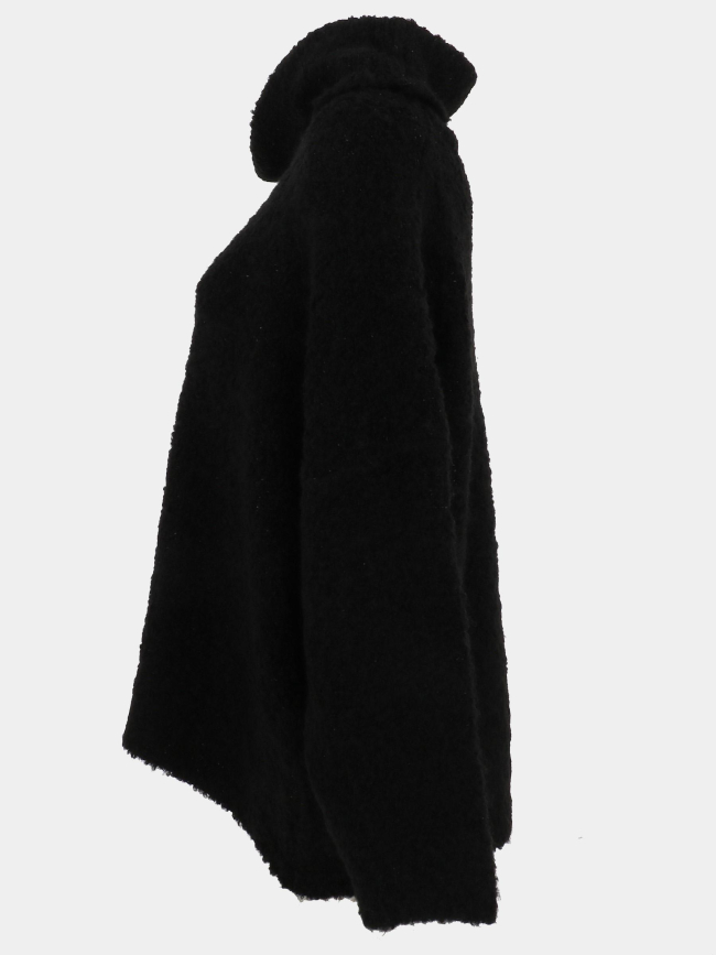 Pull col roulé en laine roy noir femme - Le Temps Des Cerises