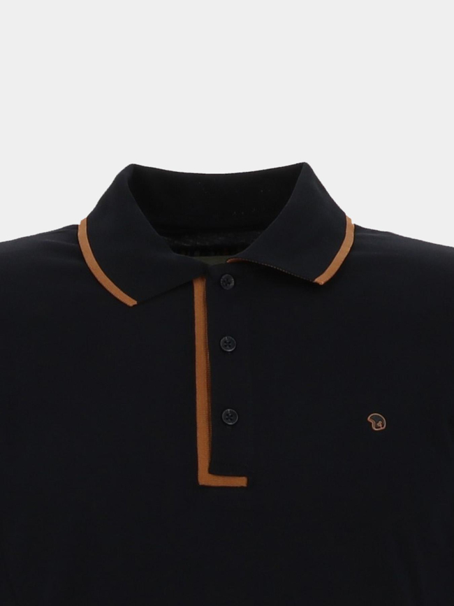 Polo manches longues gibson bleu marine homme - Benson & Cherry