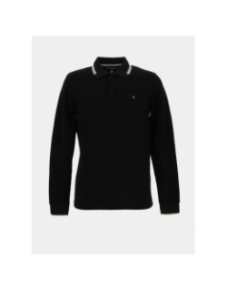 Polo manches longues gabin noir homme - Benson & Cherry