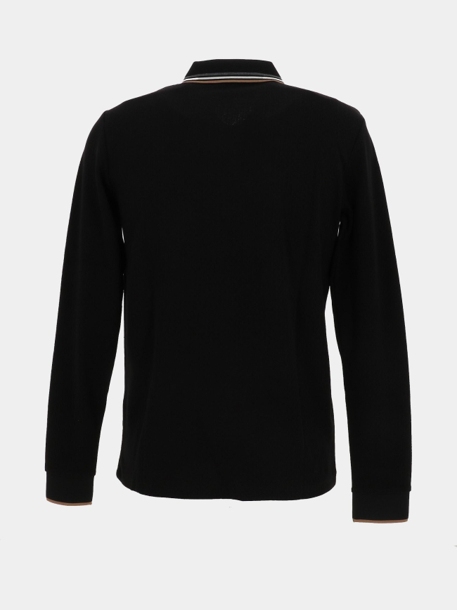 Polo manches longues gabin noir homme - Benson & Cherry
