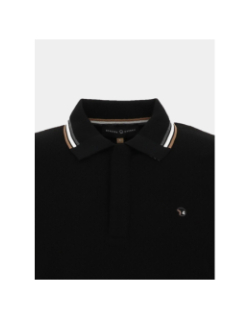 Polo manches longues gabin noir homme - Benson & Cherry