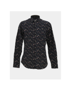 Chemise à fleurs lotus bleu marine homme - Benson & Cherry