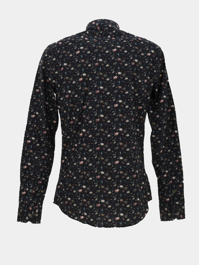 Chemise à fleurs lotus bleu marine homme - Benson & Cherry