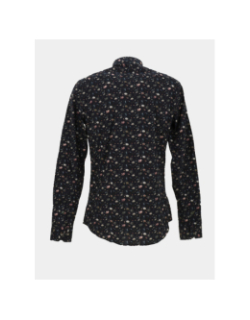 Chemise à fleurs lotus bleu marine homme - Benson & Cherry