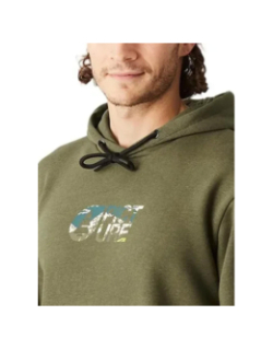 Sweat à capuche basement camo vert homme - Picture