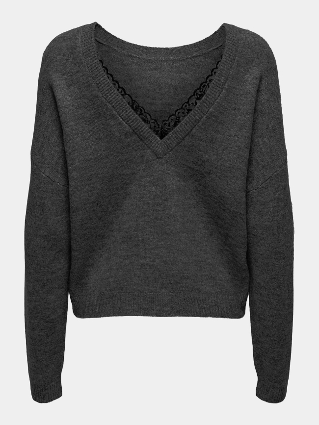 Pull réversible manifesta gris anthracite femme - Only