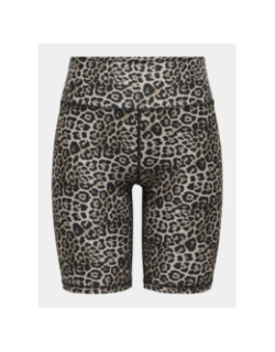 Short cycliste léopard jam 2 aleo marron femme - Only Play