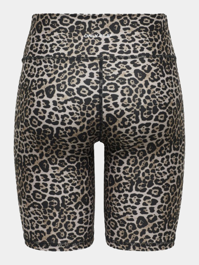 Short cycliste léopard jam 2 aleo marron femme - Only Play
