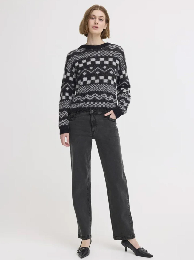 Jean droit nolia gris anthracite femme - Ichi