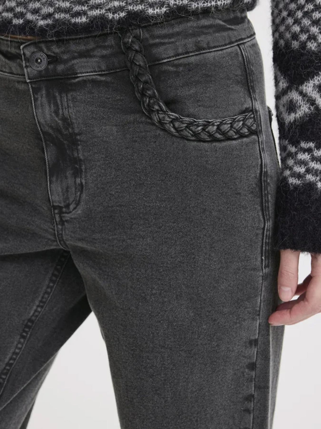 Jean droit nolia gris anthracite femme - Ichi