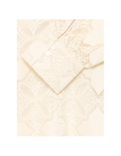 Chemisier dentelle ihylovi beige femme - Ichi