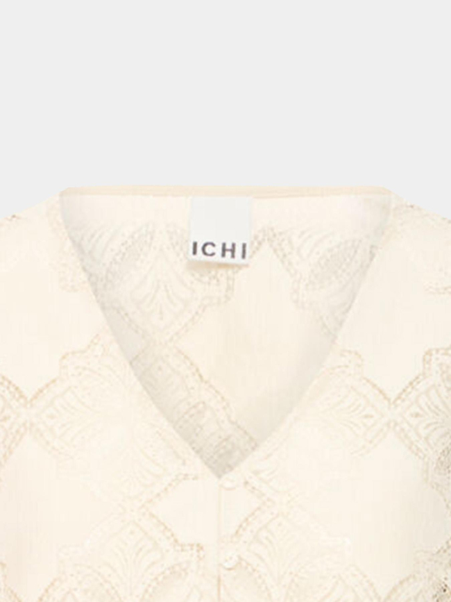 Chemisier dentelle ihylovi beige femme - Ichi