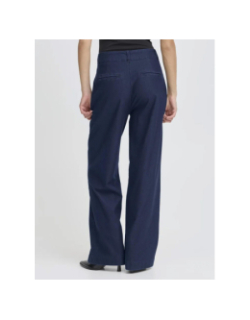 Jean large kate denim bleu marine femme - Ichi