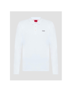 Polo uni donoslong blanc homme - Hugo
