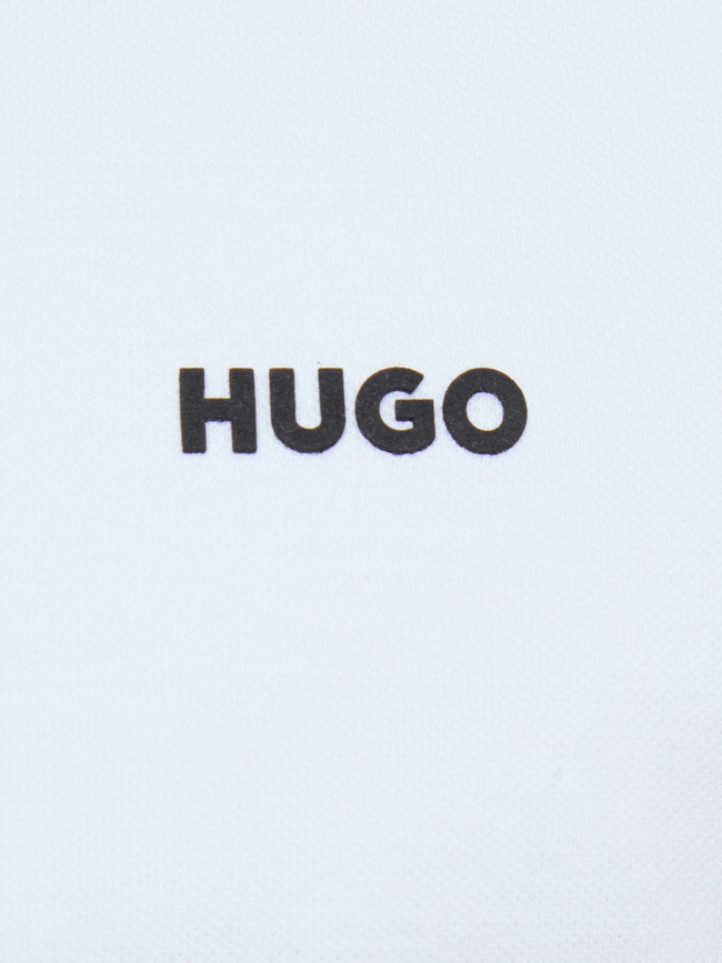 Polo uni donoslong blanc homme - Hugo