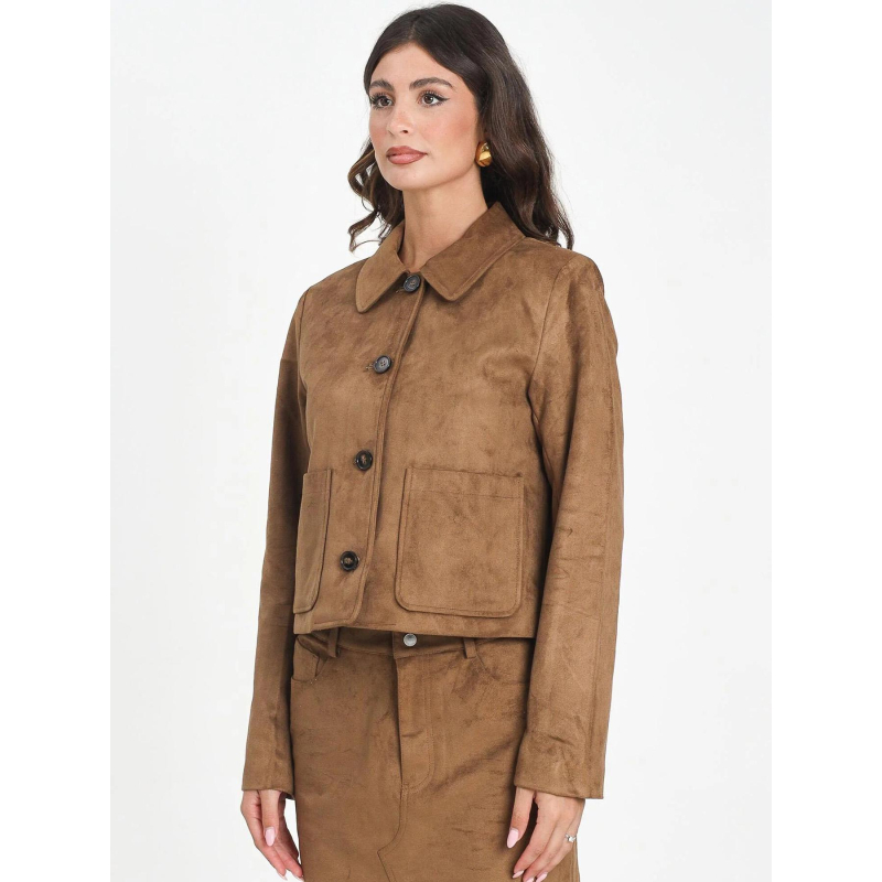 Veste suédine tulip marron femme - Only