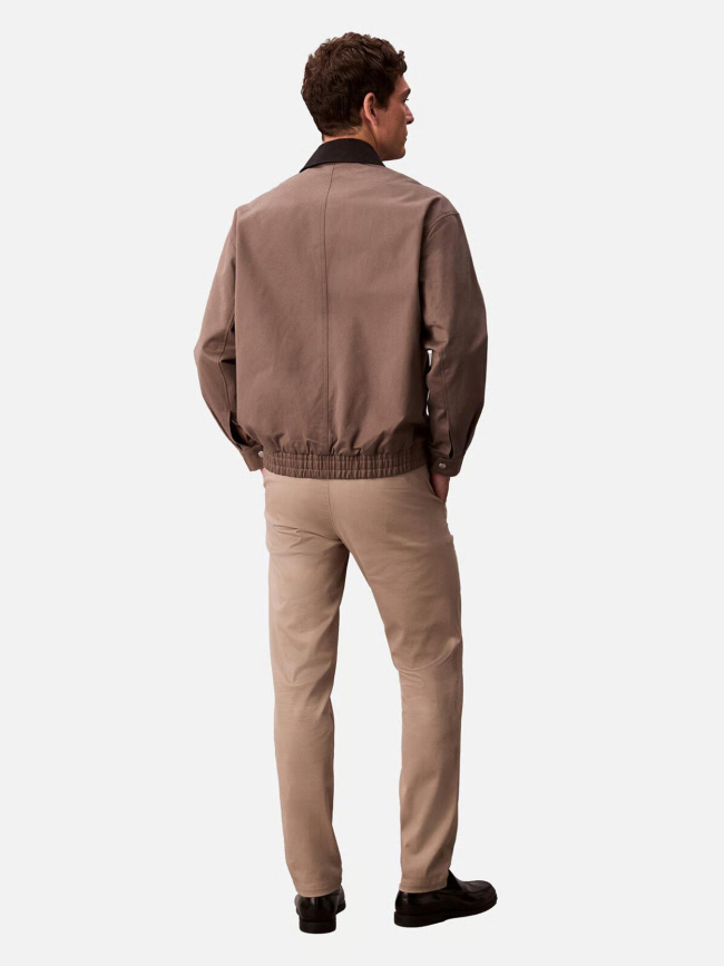 Pantalon chino slim stretch beige femme - Calvin Klein