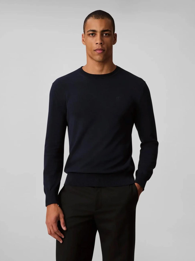 Pull supima bleu marine homme - Calvin Klein