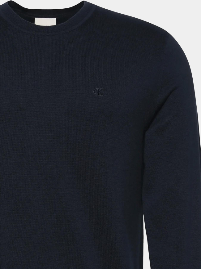 Pull supima bleu marine homme - Calvin Klein