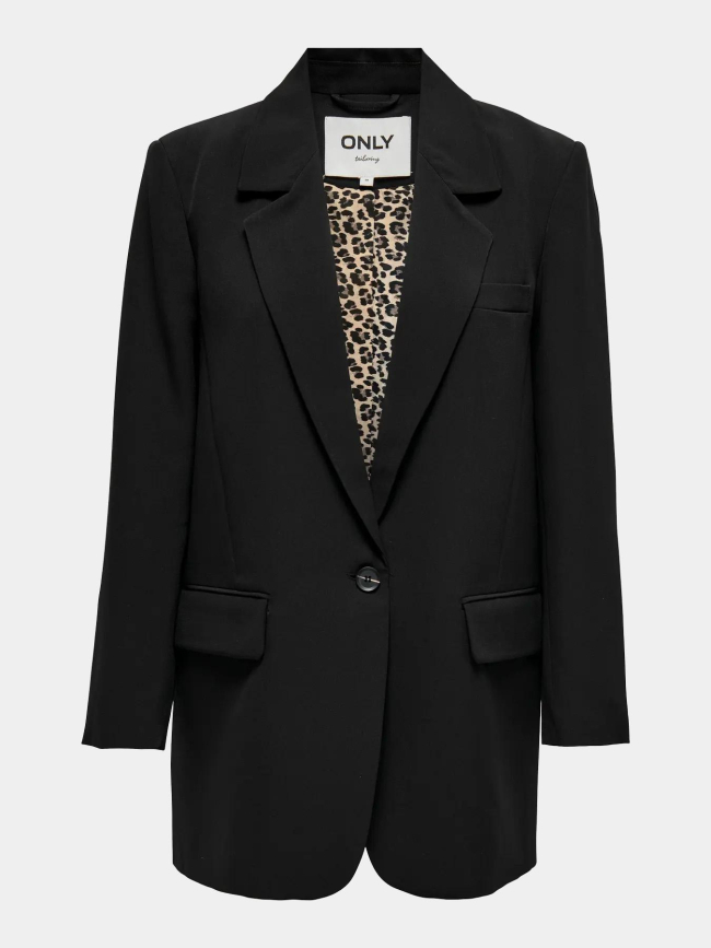 Veste blazer oversize lana berry noir femme - Only