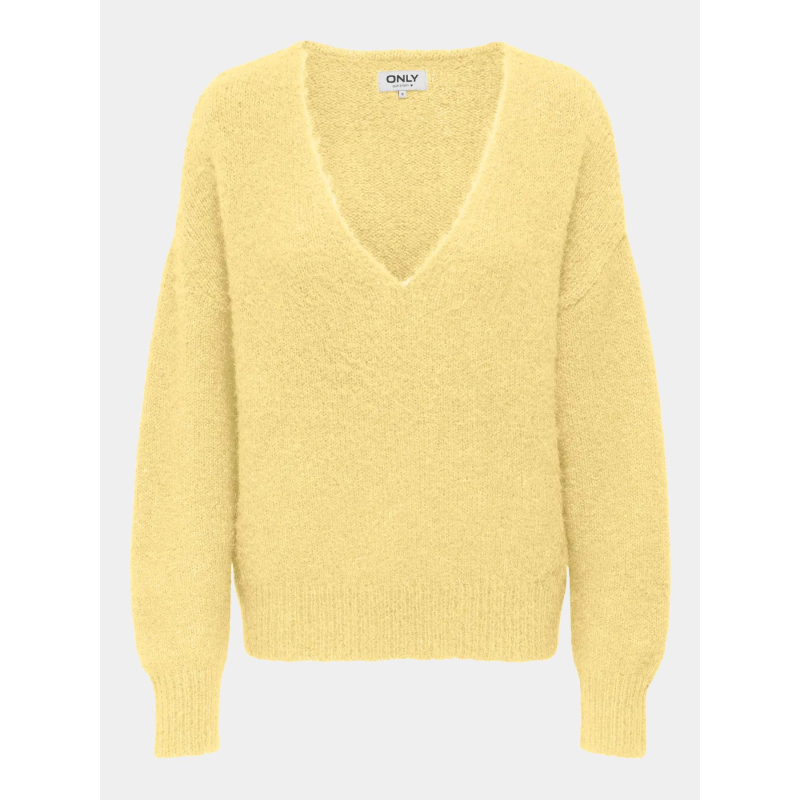 Pull col v maggie jaune femme - Only