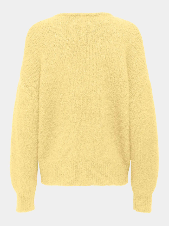 Pull col v maggie jaune femme - Only