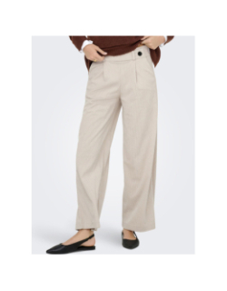 Pantalon velours côtelé geggo beige femme - Jdy