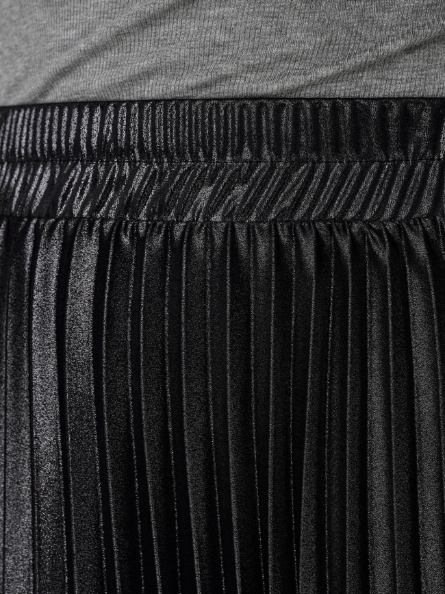 Jupe plissée brillante lyon noir femme - Only