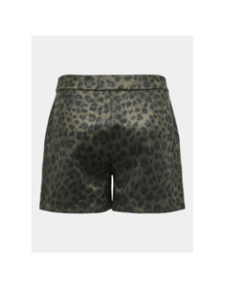 Short suédine léopard moon kaki femme - Only
