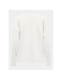 Top rayé manches longues harrie beige femme - Only