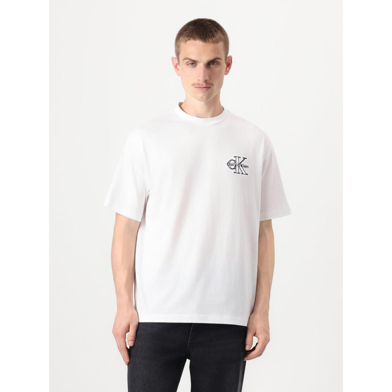 T-shirt seasonal monologo blanc homme - Calvin Klein Jeans