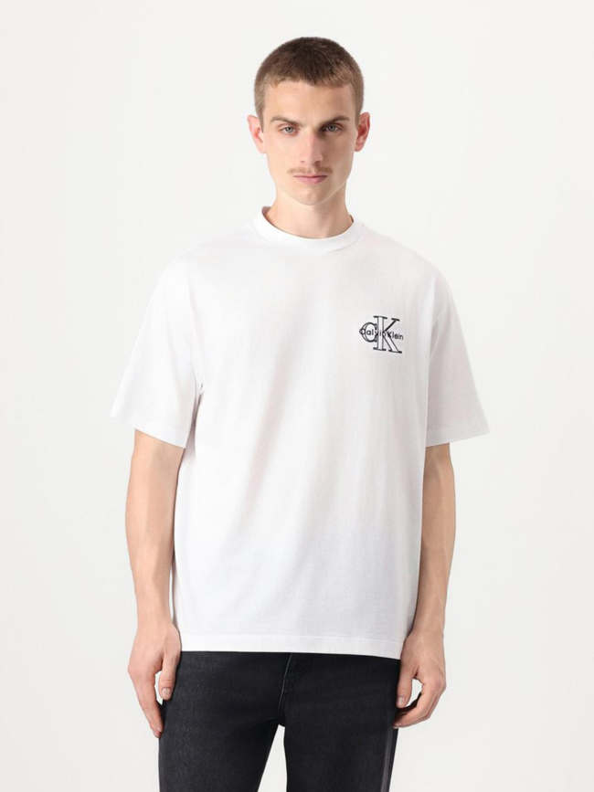 T-shirt seasonal monologo blanc homme - Calvin Klein Jeans