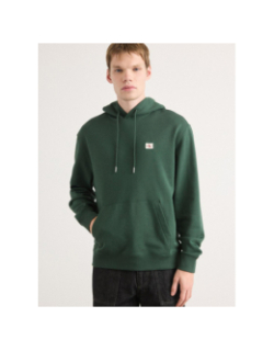 Sweat à capuche terry badge vert homme - Calvin Klein Jeans