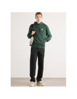 Sweat à capuche terry badge vert homme - Calvin Klein Jeans