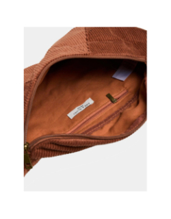 Sac banane velours côtelé nenny marron femme - Pieces