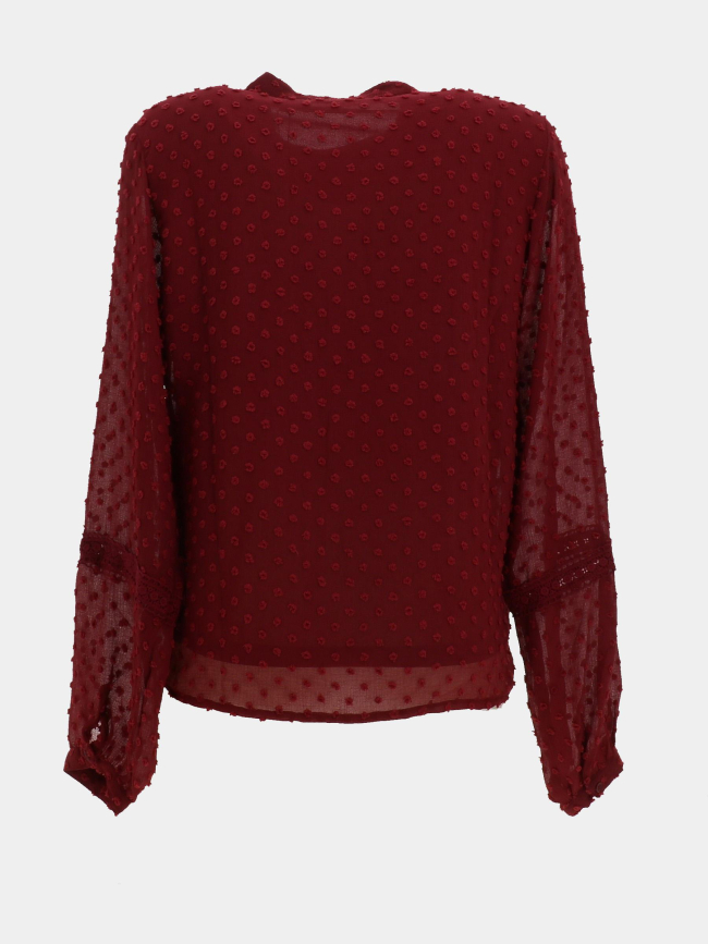 Chemisier melia dobby bordeaux femme - Only