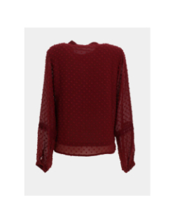 Chemisier melia dobby bordeaux femme - Only