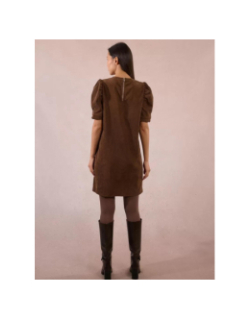 Robe droite côtelé marron femme - Molly Bracken